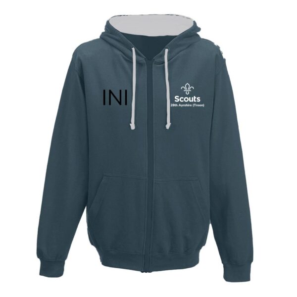 Adult Contrast Zip Hoodie